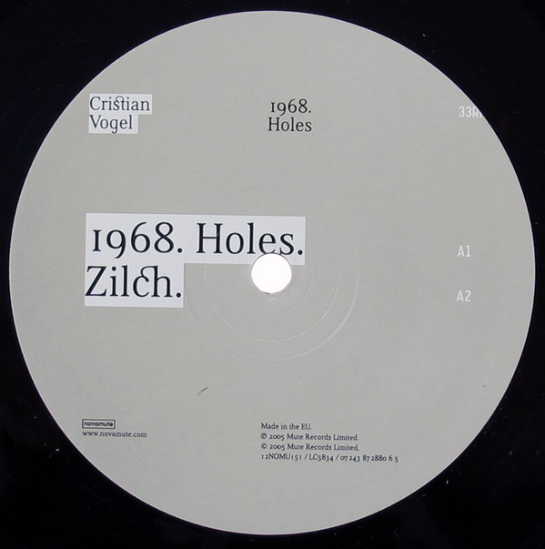 Cristian Vogel - 1968.Holes (12") - 画像 (3)