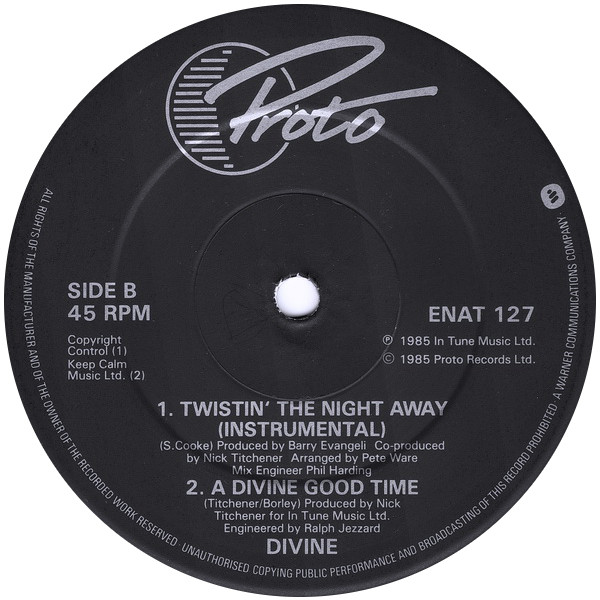 Divine - Twistin' The Night Away (12", Single) - 画像 (3)