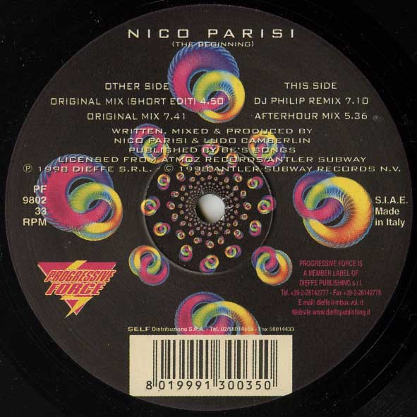 Nico Parisi - The Beginning (12") - 画像 (2)