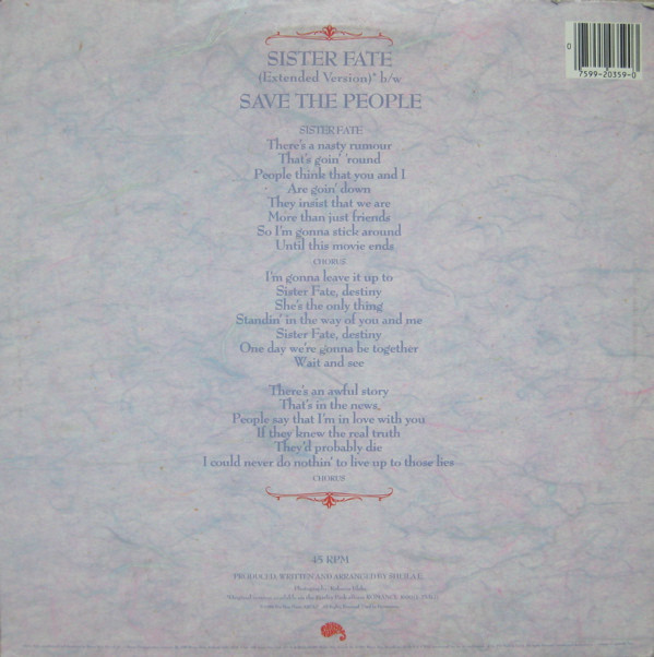 Sheila E. - Sister Fate (12", Maxi, All) - 画像 (2)