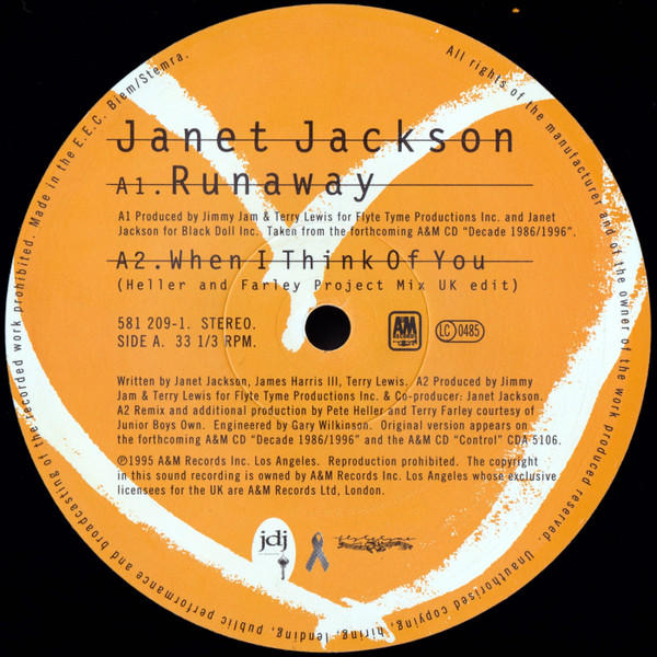 Janet Jackson - Runaway (12") - 画像 (3)