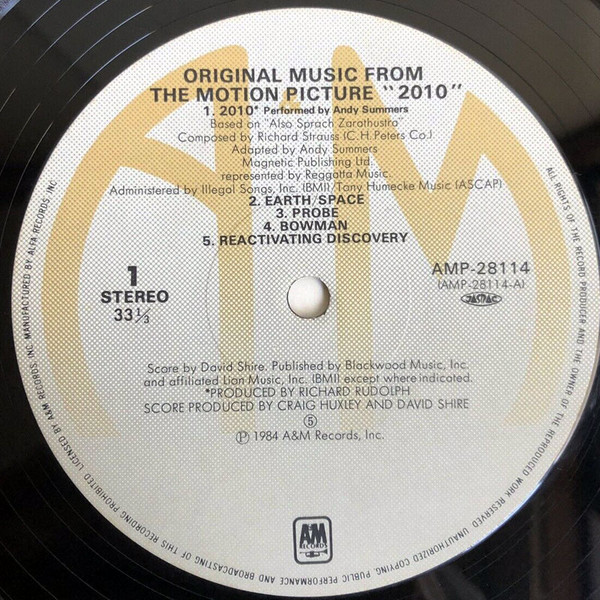 David Shire - 2010 (Original Music From The Motion Picture) (LP, Album) - 画像 (3)