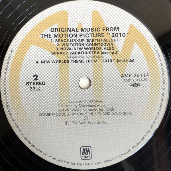 David Shire - 2010 (Original Music From The Motion Picture) (LP, Album) - 画像 (4)