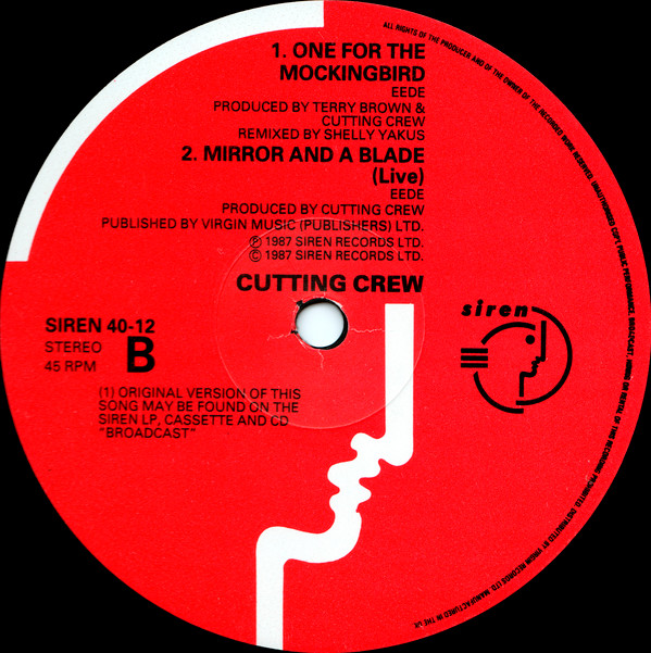 Cutting Crew - One For The Mocking-Bird (12", Single) - 画像 (3)