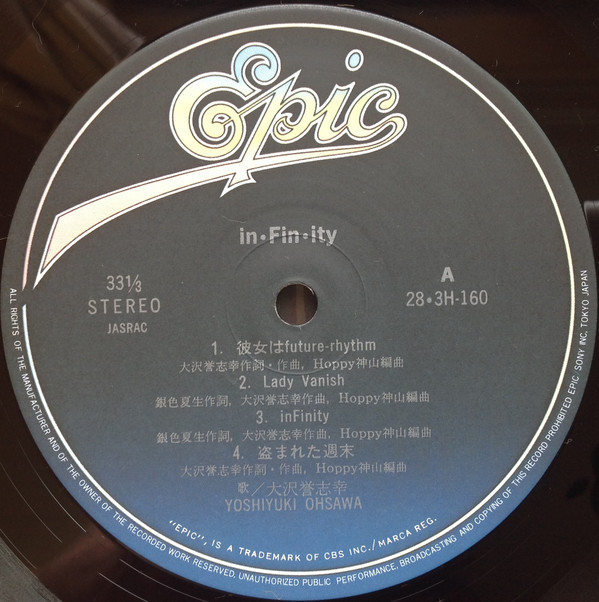 Yoshiyuki Ohsawa = 大沢誉志幸 - In・Fin・Ity = Beyond Infinity (LP, Album) - 画像 (3)
