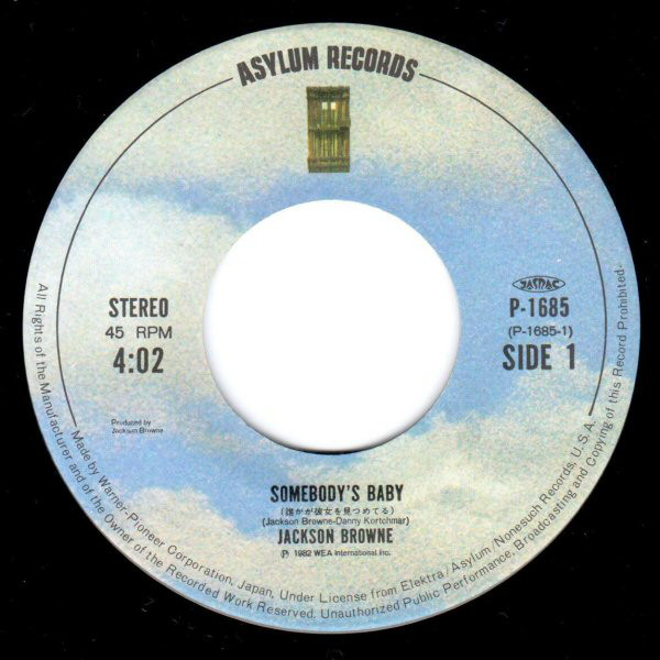 Jackson Browne - Somebody's Baby (7") - 画像 (3)