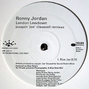 Ronny Jordan - London Lowdown (Joaquin 'Joe' Claussell Remixes) (2x12", Promo) - 画像 (2)
