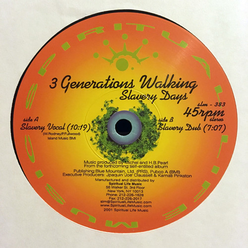 3 Generations Walking - Slavery Days (12") - 画像 (3)