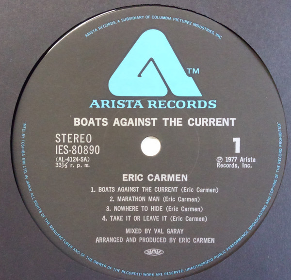Eric Carmen - Boats Against The Current (LP, Album, Gat) - 画像 (2)