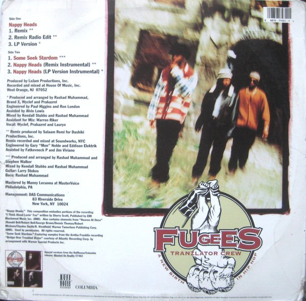 Fugees (Tranzlator Crew)* - Nappy Heads (12", Maxi) - 画像 (2)