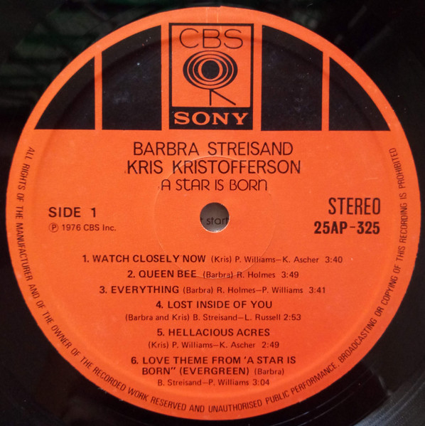 Streisand*, Kristofferson* - A Star Is Born (LP, Album, Gat) - 画像 (4)