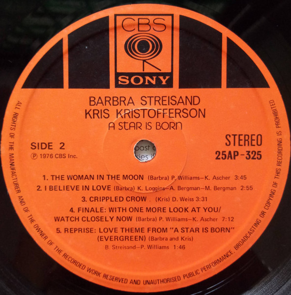 Streisand*, Kristofferson* - A Star Is Born (LP, Album, Gat) - 画像 (5)
